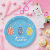 Schattige konijn Happy Easter Eggs Hunt Party Spri Papieren Bordje (Feest)