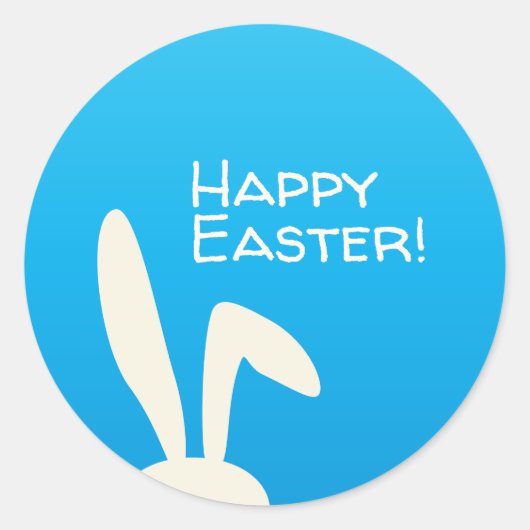 Schattige konijn Happy Easter Eggs Hunt Party Spri Ronde Sticker (Voorkant)
