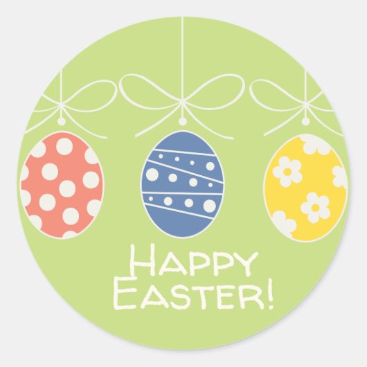 Schattige konijn Happy Easter Eggs Hunt Party Spri Ronde Sticker (Voorkant)