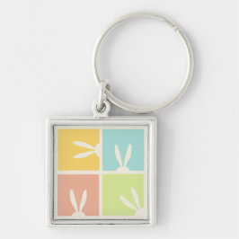 Schattige konijn Happy Easter Eggs Hunt Party Spri Sleutelhanger