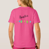 Schattige konijn Happy Easter Eggs Hunt Party Spri T-shirt (Achterkant)