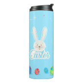 Schattige konijn Happy Easter Eggs Hunt Party Spri Thermosbeker (Gedraaid links)