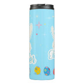 Schattige konijn Happy Easter Eggs Hunt Party Spri Thermosbeker (Achterkant)