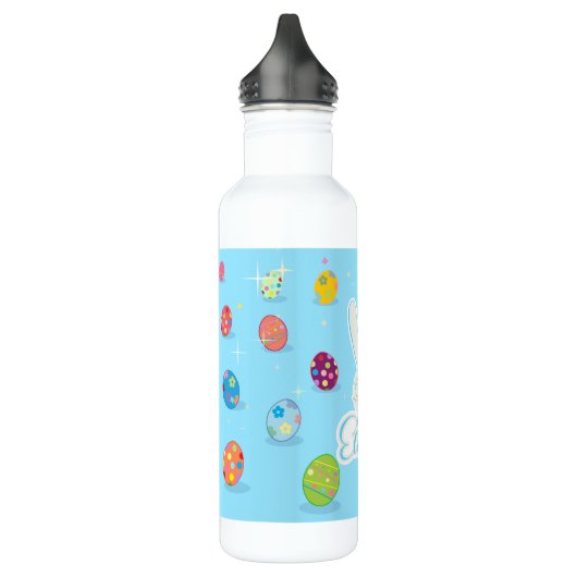 Schattige konijn Happy Easter Eggs Hunt Party Spri Waterfles (Links)