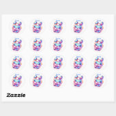 Schattige konijn Happy Easter | Ronde Sticker (Vel)
