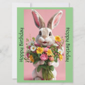 Schattige Konijn Hoppy Verjaardagskleuring Kaart (Voorkant)