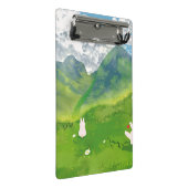 Schattige konijn in Mountain Uitzicht Mini Klembor Klembord (Schuin)