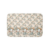 Schattige konijn in Overalls met Straw Pet & Bow Badmat (Voorkant)