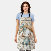 Schattige konijn in Overalls met Straw Pet & Bow Schort (Gedragen)