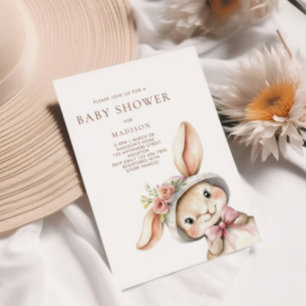 Schattige konijn in Pet Baby shower Kaart