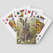 Schattige Konijn Konijn Schilderij Pokerkaarten (Achterkant)