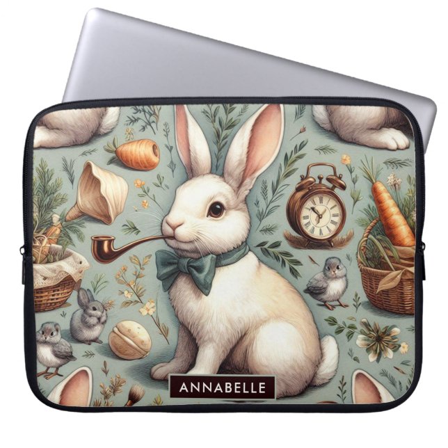 Schattige  Konijn Laptop Sleeve (Voorkant)