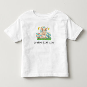 Schattige konijn met aangepaste tekst kinder shirts