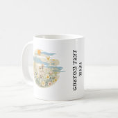 Schattige konijn met aangepaste tekst koffiemok (Voorkant links)