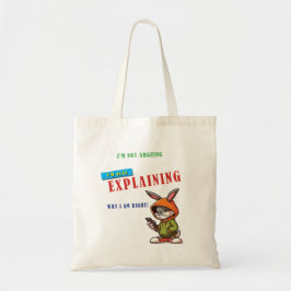 Schattige konijn met eigen Attitude Canvas tas