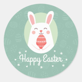 Schattige konijn met paasei | Sticker Seal