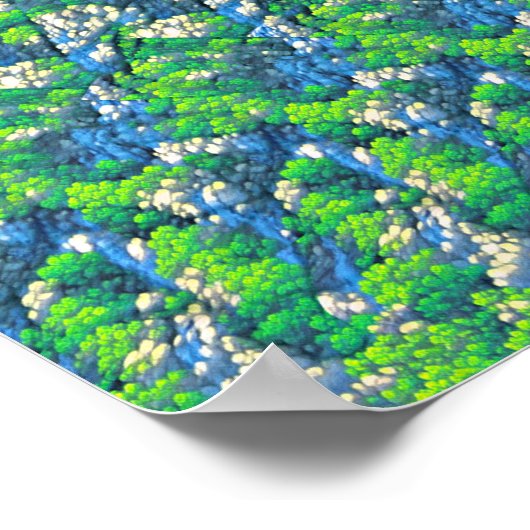 Schattige konijn met paraplu - verborgen 3D-print Poster (Hoek)