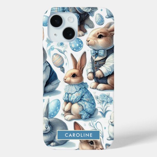 Schattige Konijn Naadloos Case-Mate iPhone Case (Achterkant)