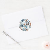 Schattige  Konijn Naadloos Ronde Sticker (Envelop)