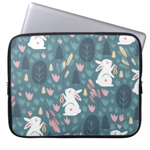 Schattige konijn:  naadloze print. laptop sleeve