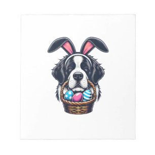 Schattige Konijn Oor Sint Bernard Hond Pasen Ei Ei Notitieblok