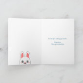 Schattige konijn paasfeest Kaart (Binnen)