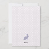 Schattige Konijn Pastelei Vorm Foto Paas Kaart (Achterkant)