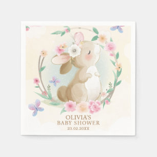 Schattige Konijn Rabbit Boho Chic Baby Borrel Servet