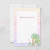 Schattige konijn roze Baby shower Bedankkaart (Achterkant)