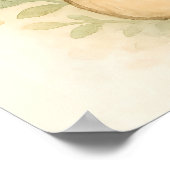 Schattige konijn - Soft Waterverf Nursery Animal Poster (Hoek)