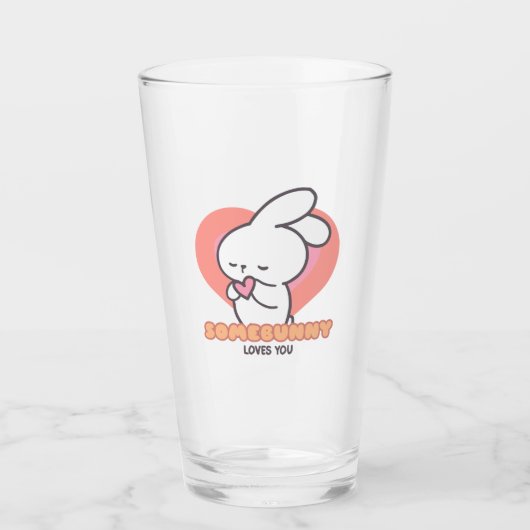 Schattige Konijn: Sommige Konijn houdt van je Glas (Voorkant)