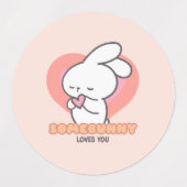 Schattige Konijn: Sommige Konijn houdt van je Labels (Design 2)