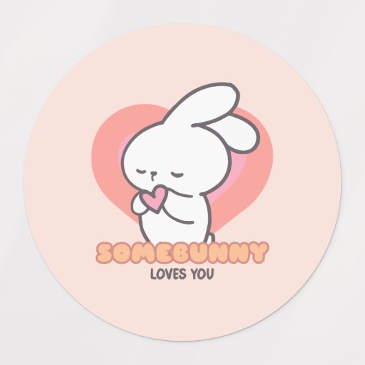 Schattige Konijn: Sommige Konijn houdt van je Labels (Design 2)