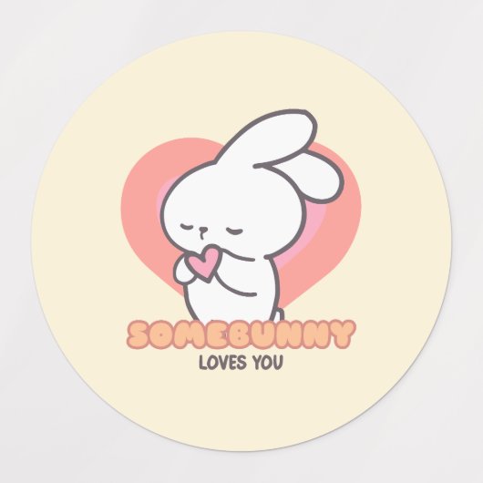 Schattige Konijn: Sommige Konijn houdt van je Labels (Design 1)