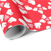 Schattige konijn Valentijnsdag inpakpapier (Rol Hoek)