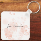 Schattige konijn Valentijnsdag rode hart ballonnen Sleutelhanger (Achterkant)