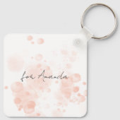 Schattige konijn Valentijnsdag rode hart ballonnen Sleutelhanger (Achterkant)