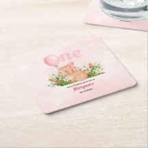 Schattige konijn verandert een roze meisjes 1e ver