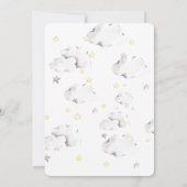 Schattige konijn Waterverf Elegant Meisje Baby sho Kaart (Achterkant)