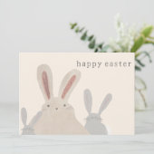 Schattige konijn Waterverf Pasen Kaart (Staand voorkant)