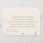 Schattige konijn Waterverf Pasen Kaart (Achterkant)