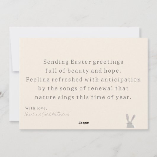 Schattige konijn Waterverf Pasen Kaart (Achterkant)