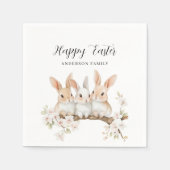 Schattige konijn Waterverf Pasen Servet (Voorkant)