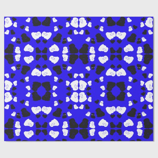 Schattige konijn winter zonnewende cadeaupapier (Vlak)