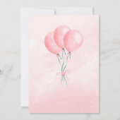 Schattige konijn wordt twee roze meisjes tweede ve kaart (Achterkant)