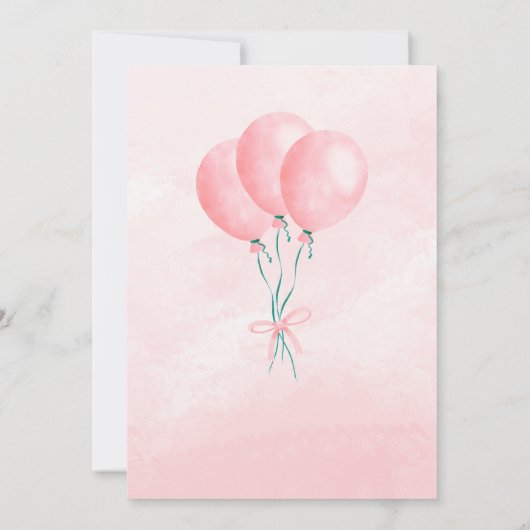 Schattige konijn wordt twee roze meisjes tweede ve kaart (Achterkant)