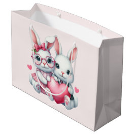 Schattige Konijnen Delen een Hart Groot Cadeauzakje