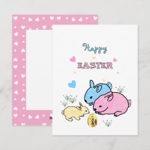 Schattige konijnen  feestdagenkaart