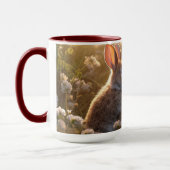 Schattige konijnen in Spring Meadow Design Mok (Links)