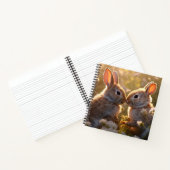 Schattige konijnen in Spring Meadow Design Notitieboek (Binnen)